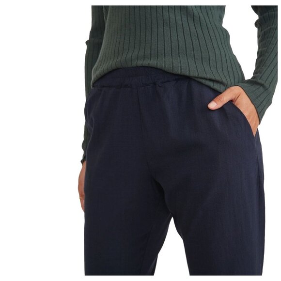 Marine Layer Allison Pant Navy Infill Elastic Waistband size Small 2 pockets new - Picture 3 of 13